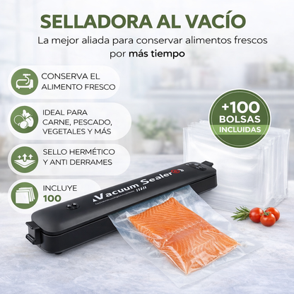 Selladora vacumm + 110 bolsas al vacio
